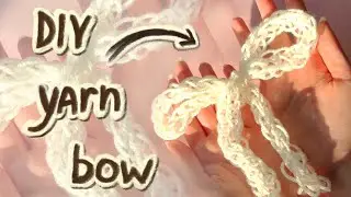 How to make a yarn bow | slow tutorial | DIY yarn bow | EASY and Simple