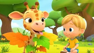 The Sleepy Baby Giraffe Bent Down Slowly | Canci&oacute;n divertida para ni&ntilde;os | Rimas infantiles
