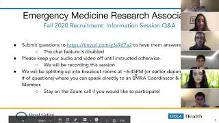 EMRA Fall 2020 Recruitment Q&A Information Session #2