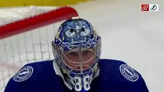 Andrei Vasilevskiy's big save on Lafreni&egrave;re's shot vs Rangers (14 mar 2024)