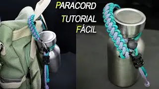 Soporte o colgador de Botella trenzado en Paracord