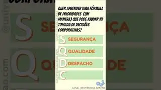 SQDC - UM DIRECIONAMENTO SEGURO PARA VOC&Ecirc; ADOTAR NO TRABALHO #gest&atilde;o #lideran&ccedil;a #universodagest&atilde;o