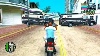 Crazy 6 stars police chase around Vice City and rampages (gta vice city stories) 