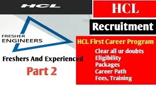 HCL hiring Freshers Engineer | HCL first career Program details | HCL recruitment 2021