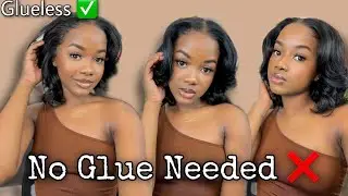 Attempting to Install my 13x4 Lace Wig With No Glue| Celie Hair