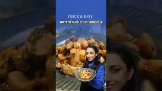 Quick and Easy Butter Garlic Mushroom | 5-Minute Easy Snack Recipe | #shorts