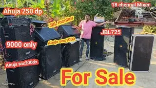 FOR Sale Ahuja 250 dp Ahuja swx1000 JBL 725 mixer orb18 22 JBL monitor Ahuja 220 box price only 9000