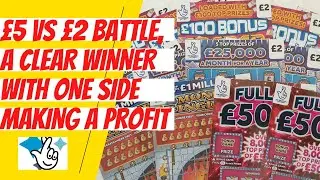 Four of the  2021 scratch cards are compared, to see which is better to win on. &pound;2 vs &pound;5 cards.