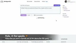 Build SQL queries with AI Bot using English 🇬🇧, Spanish 🇪🇸, Portuguese 🇵🇹, German 🇩🇪 and Turkish 🇹🇷
