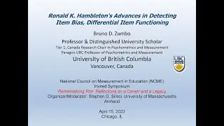 Ronald K. Hambleton's Advances in Detecting Item Bias, Differential Item Functioning (full-length)