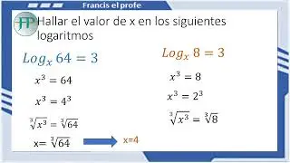 BUSCANDO EL VALOR DE X EN LOGARITMOS