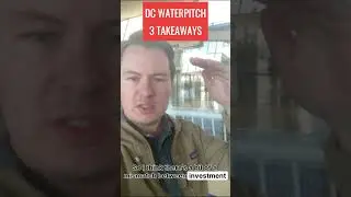 DC waterpitch 3 takeaways - #water #smartutility #technology