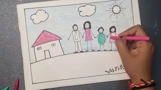 Family drawing for kids|| my family|| #drawing #easy #drawingforkids