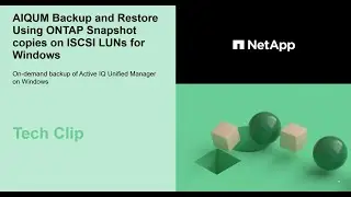 Active IQ Unified Manager 9.9 Backup and Restore