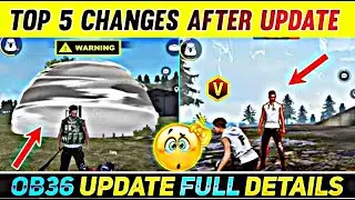 NEW OB36 UPDATE TOP 5  CHANGES - Garena Free Fire Max India #shorts