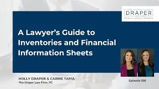 A Lawyer&rsquo;s Guide to Inventories and Financial Information Sheets