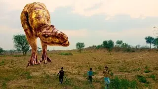 Jurassic park fan made short film | t-rex chase 2023 | Dinosour Video | part-5 | Ms Sanys