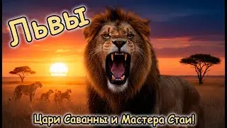 🦁Удивительные факты о львах: Цари Саванны и Мастера Стаи! 🌍✨