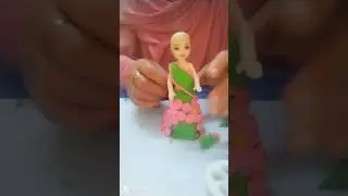 #clay doll dress making 😊