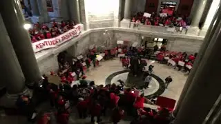 Kentucky Teachers Protest Pension Bill