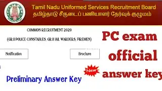 tnusrb official answer key 2020