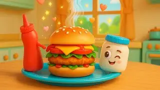 🍔 Burger Song | बर्गर सॉन्ग | Hindi Nursery Rhymes & Kids Songs | DP Kids TV