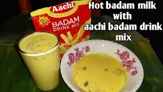 hot badam milk using aachi badam drink mix in tamil | hot badam drink with aachi badam drink mix