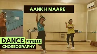 AANKH MAREY | Easy Zumba Dance Fitness Routine | Bollywood Workout Fat Burn | Beginner Choreography