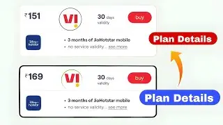 Vi 169 plan details jio Hotstar Free subscription | 151 vi plan Details Jio Hotstar subscription