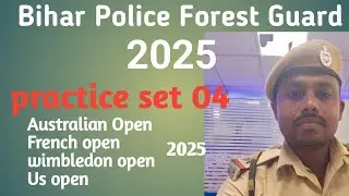 Bihar Forest Guard Practice set 04 || Grand slams Trick || Winner List of grand slams 2025 ||Sports