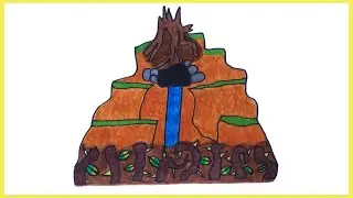 How to draw Splash Mountain from Disney World ✏️