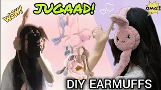 OMG* DIY Viral Rabbit EARMUFFS at Home 🥰 With JUGAAD!💡| Only in ₹15😲