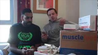 KUGAN CASSIUS & JAMES HELDER COMPETE IN THE 30-SECOND 'MUSCLE FOOD' WAFER / FLAPJACK CHALLENGE