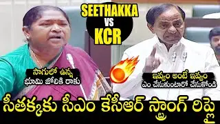 CM KCR Mindblowing Response To MLA Seethakka Questions | KCR Vs Seethakka | Telangana Assembly