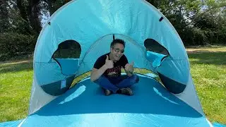 HOW TO SETUP: WolfWise Easy Pop Up 3-4 Person Beach Tent!