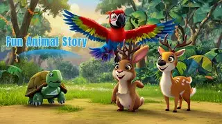 Cute Jungle Friends 🐾 | Fun Moral Story for Kids@Zenminion-f9x