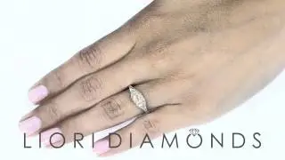 FD-159 - 1.35 Carat Cushion Cut Fancy Yellow Three Stone Diamond Engagement Ring 14k Gold