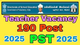 Puducherry PST Direct Recruitment 2025 Notification