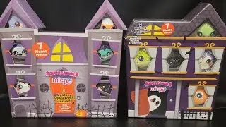 Unboxing Squeezamals Micro Haunted Houses! (No Talking)