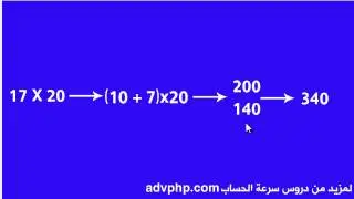 سرعة حساب الأرقام(5):كيفية ضرب الأرقام الكبيرة فى ثانيه واحده