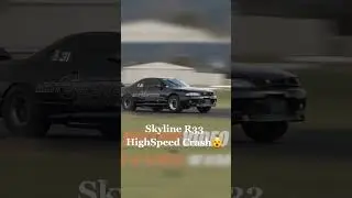 SKYLINE R33 HIGHSPEED CRASH #dragrace #car #automobile