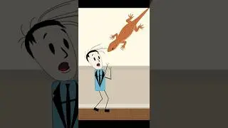 Fear of Lizard || Funny Clips || The Jolly Flow  #animation #entertainment #cartoon