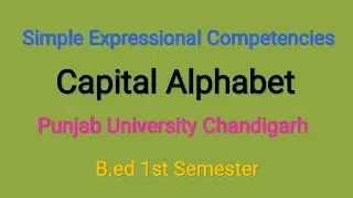 Capital Alphabet | A to Z | Simple Expressional Competencies | PU Chandigarh | B.ed Art file