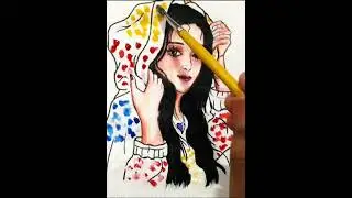Water Drop Drawing 💜💧#art #artwork #satisfying #shorts #drawing #painting #creative  #artchallenge