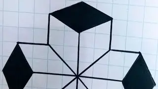 How to draw 3D illusion simple 