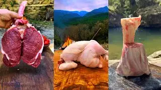 ASMR Outdoor Cooking Compilation 🪵🌲🔥  