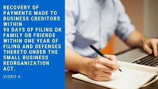 Recovery of Payments to Business Creditors Within 90 Days of Filing or Family/Friends Within 1 Year.