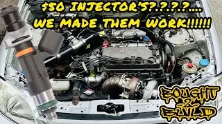 $50 INJECTOR'S FOR THE $500 TURBO CIVIC BUILD?.?.? WE FINALLY MADE SOME BOOST! #budget #budgetbuild