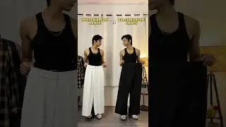 White Korean Pants vs black Korean pants #fashion