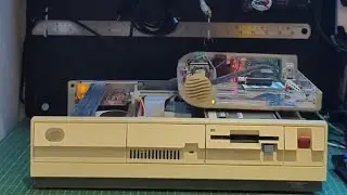 IBM Model 30 (8086), Parallel Port CF card, NIC mTCP DHCP, PicoGUS, boot process and Adlib test